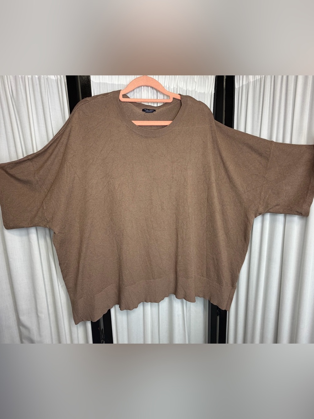 Splendid Oversized Crewneck Sweater in Brown